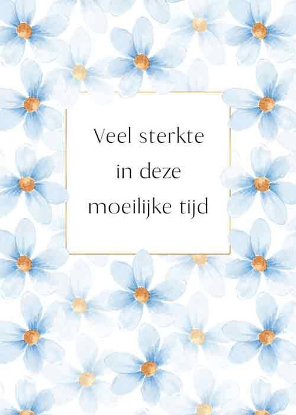 Veel sterkte - condoleancekaart