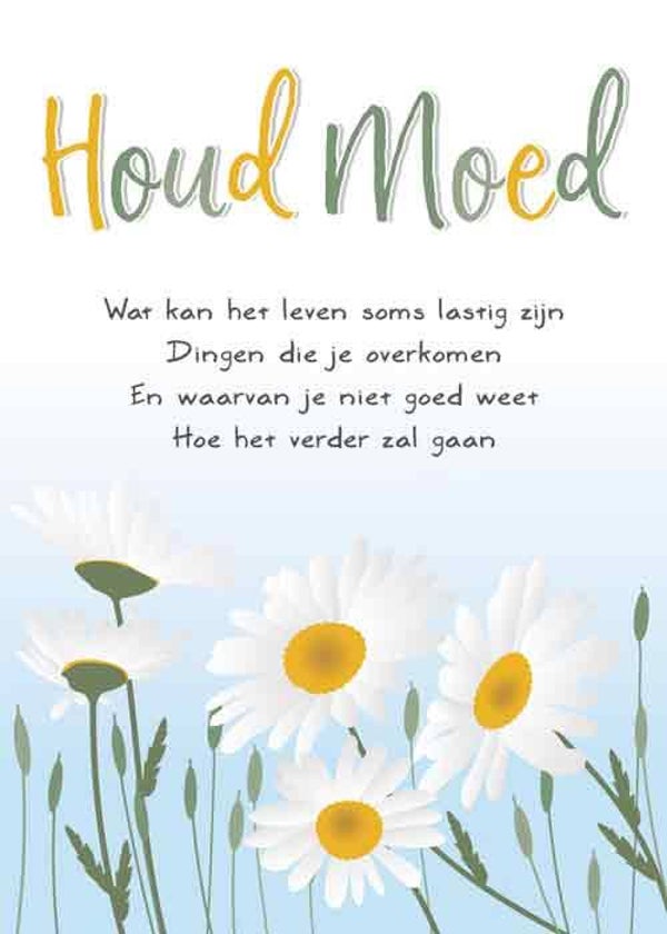 Houd moed - wenskaart Intense