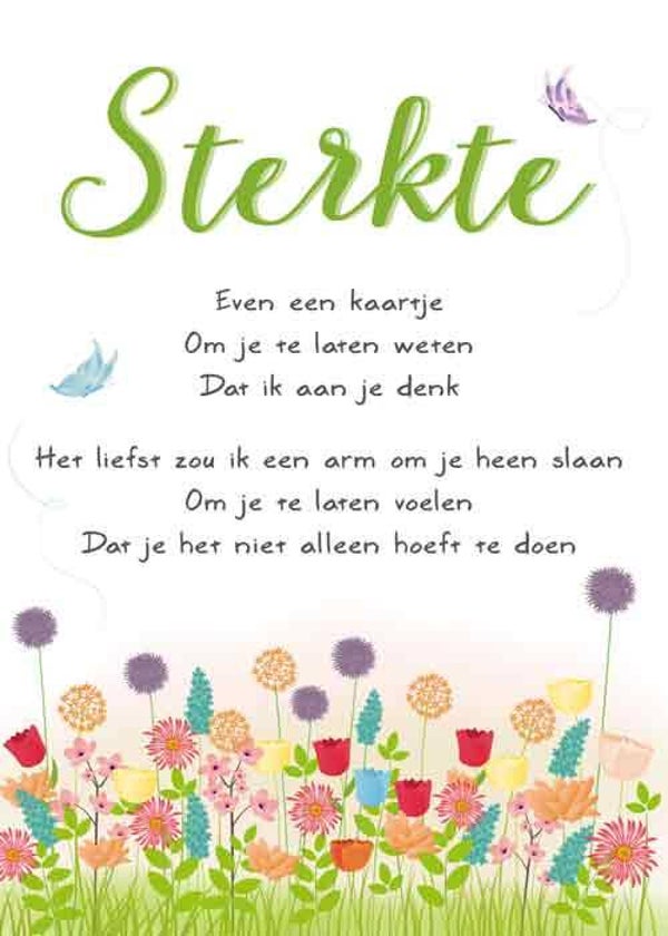 Sterkte, even een kaartje - wenskaart Intense