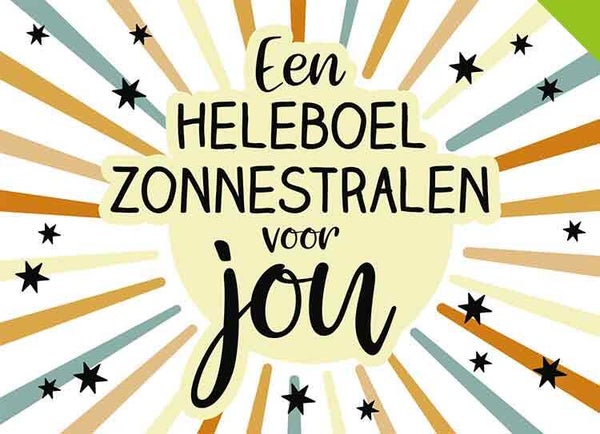 Een heleboel zonnestralen voor jou - wenskaart Mixx