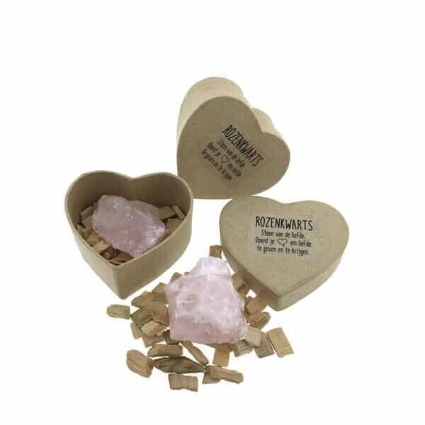 Rozenkwarts  -  hartdoosje