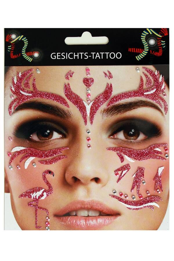 Gezicht stickers - flamingo