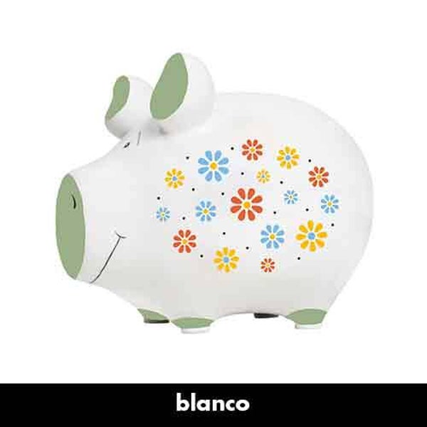 Bloemetjes varken - spaarpot varken in geschenkverpakking