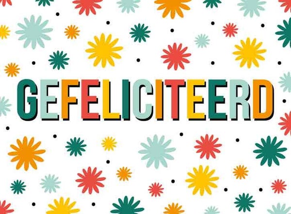 Gefeliciteerd - wenskaart