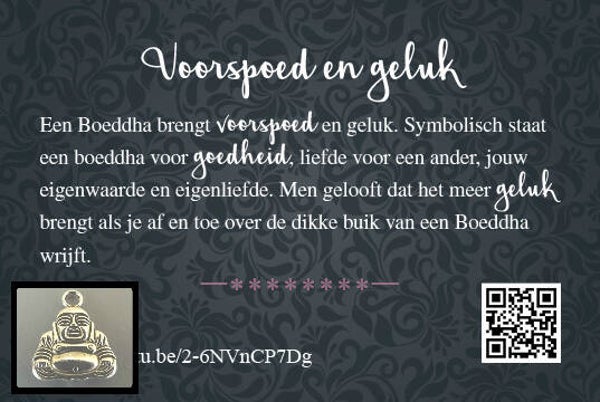 Boeddha - cadeau kaartje met bedeltje