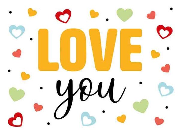 Love you - wenskaart
