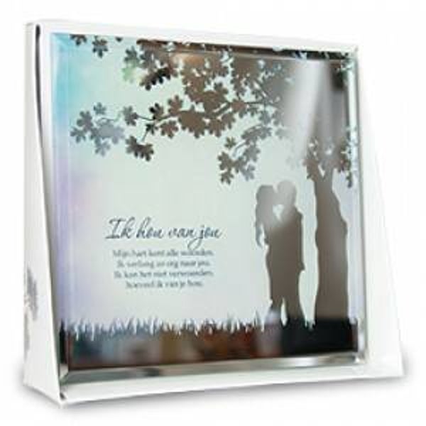 Ik hou van jou - silver silhouette