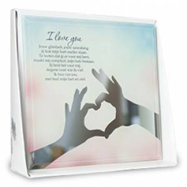 I love you - silver silhouette