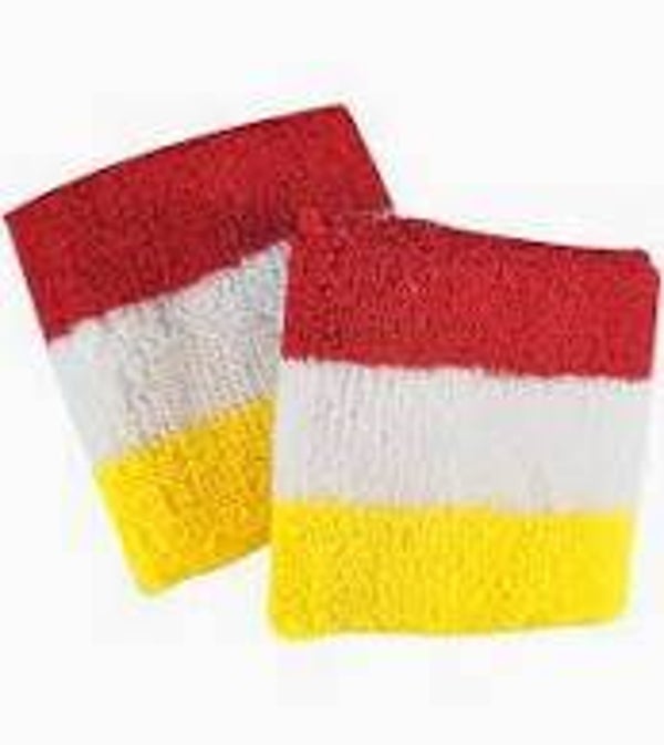 Zweetbandjes Oeteldonk - rood wit geel