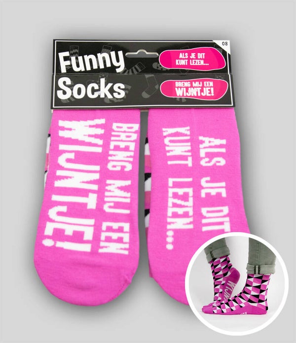 Breng me een wijntje! - funny socks