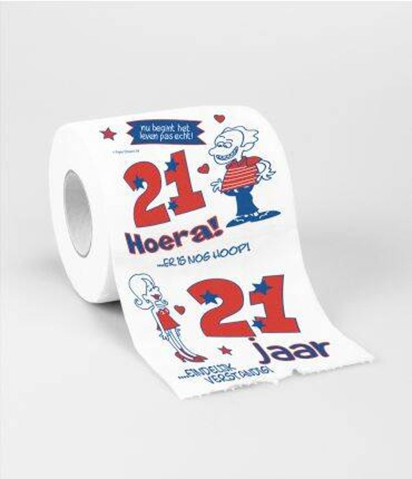 21 Jaar -  toiletrol humoristisch