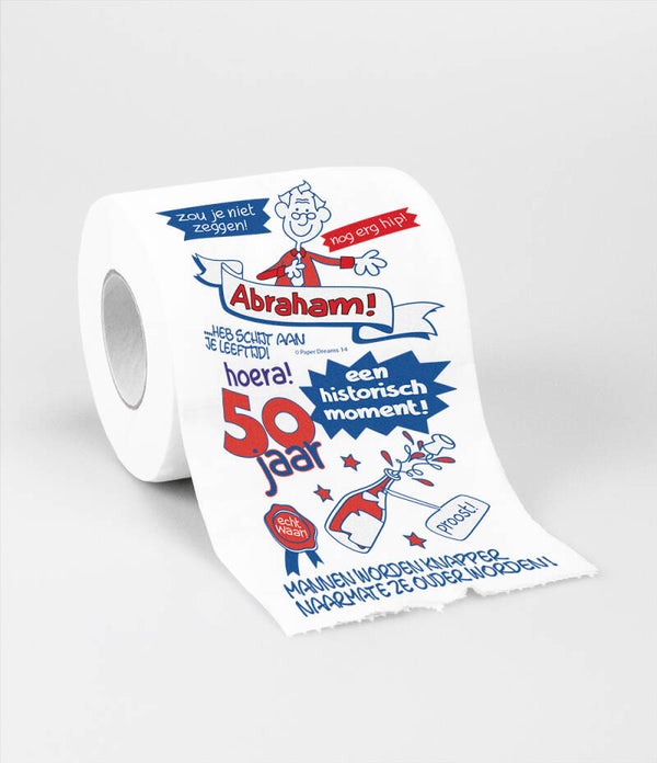 Abraham 50 jaar - toiletrol humoristisch