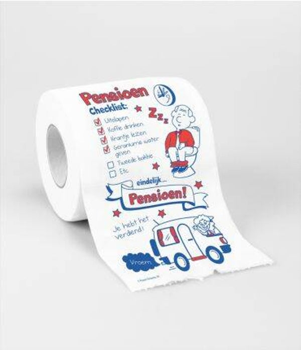 Pensioen - toiletrol humoristisch