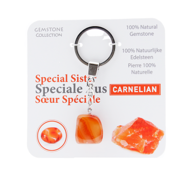 Carneool - sleutelhanger speciale zus - Gemstone