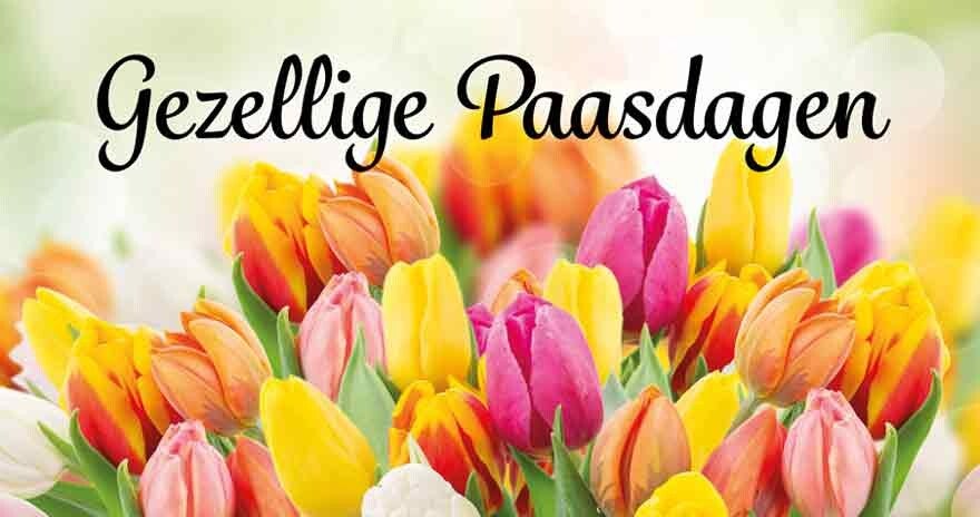 Gezellige paasdagen - paas wenskaart