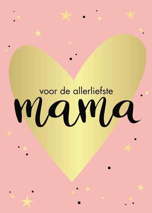 Voor de liefste mama  - wenskaart moederdag