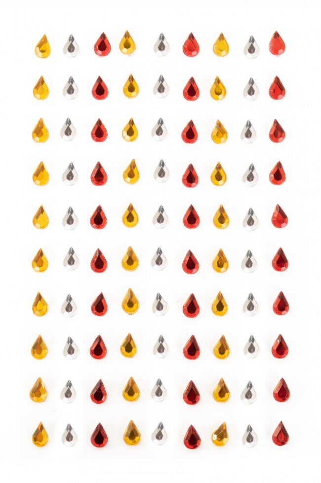 Body jewels -  druppel strass multicolor