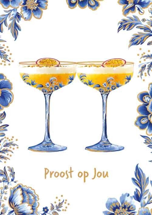 Proost op jou - wenskaart Azul