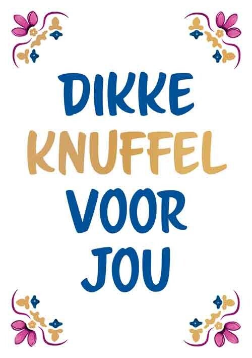 Dikke knuffel - wenskaart Azul