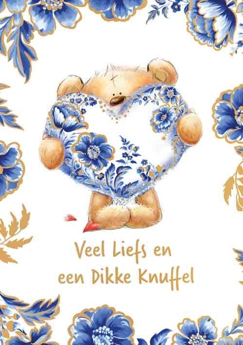 Veel liefs - wenskaart Azul