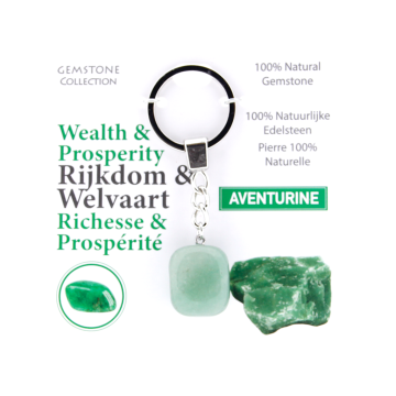 Aventurijn - sleutelhanger rijkdom & welvaart - Gemstone