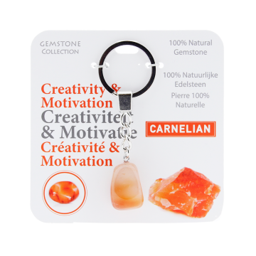 Carneool - sleutelhanger creativiteit & motivatie - Gemstone