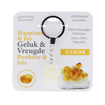 Citrien - sleutelhanger geluk & vreugde - Gemstone