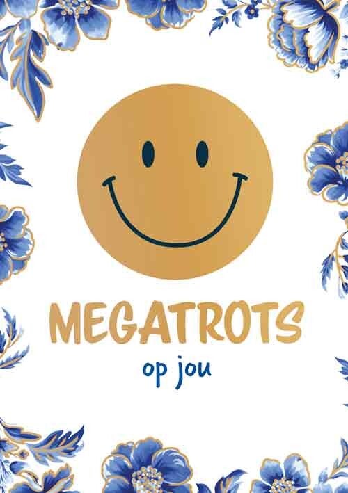Megatrots op jou - wenskaart Azul