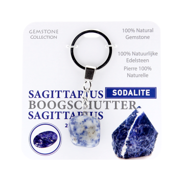 Sodaliet - sleutelhanger sterrenbeeld boogschutter - Gemstone