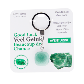 Aventurijn - sleutelhanger veel geluk - Gemstone