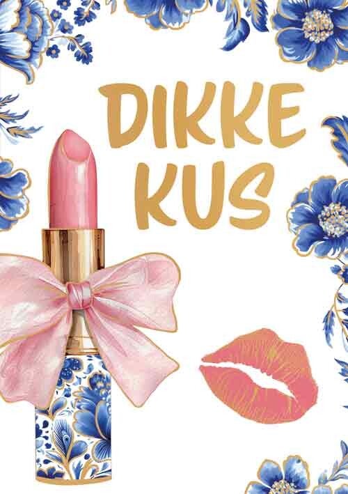 Dikke kus - wenskaart Azul