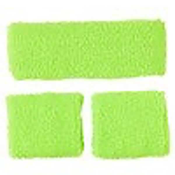Zweetband set - neon groen
