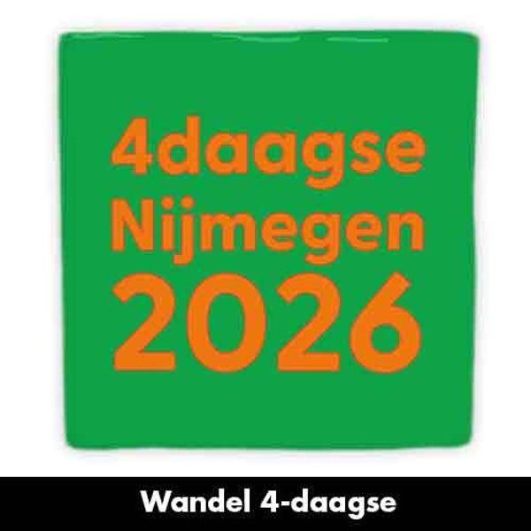 4daagse Nijmegen - keramische tegel groen oranje