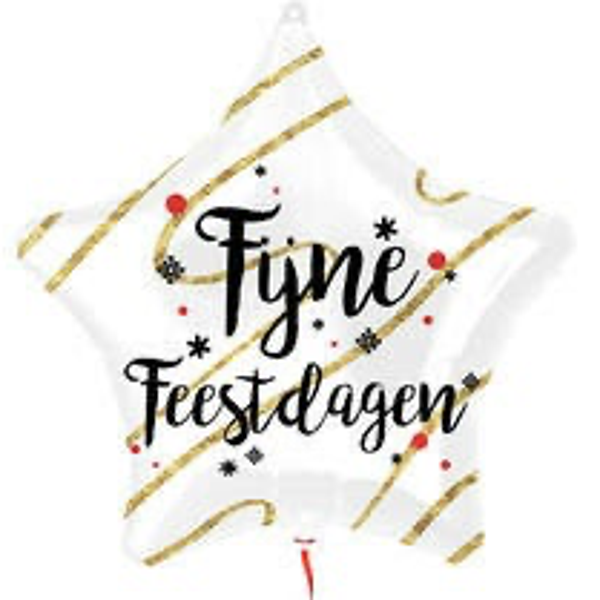 Fijne feestdagen - folieballon