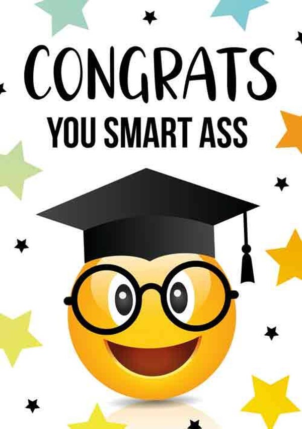 Congrats you smart als - wenskaart geslaagd