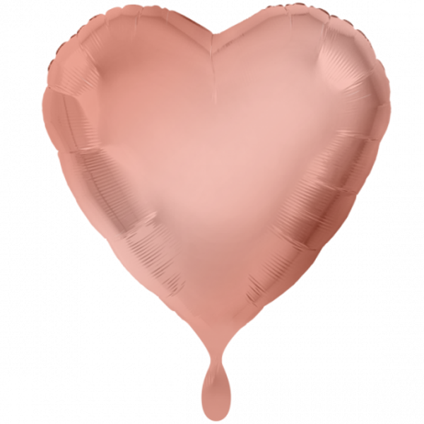 Hart rosé goud - folieballon