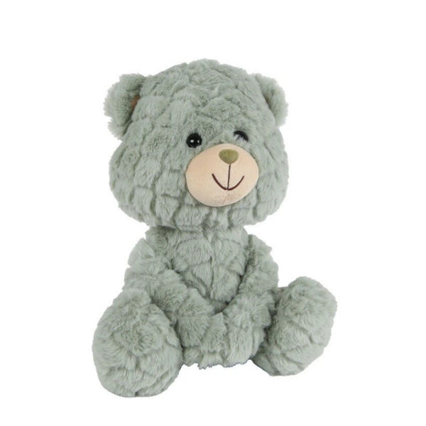 Beer zittend groen - knuffel
