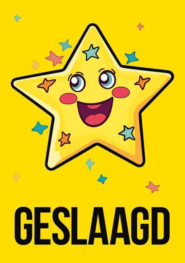 Geslaagd - wenskaart geslaagd