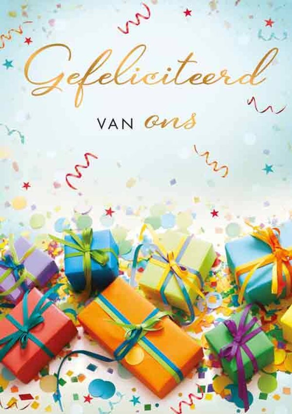 Gefeliciteerd van ons - wenskaart Moments