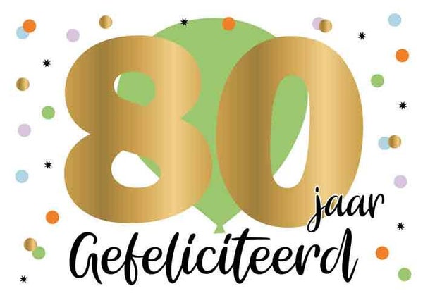 80 Jaar - wenskaart Daisy