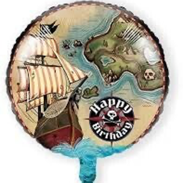 Happy birthday piraat - folieballon
