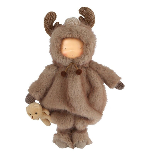 Decoratie Winter Kid L - bruin