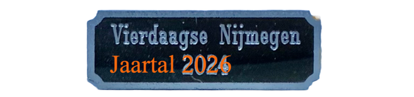 Gegraveerd plaatje zilver - Vierdaagse Nijmegen 2026