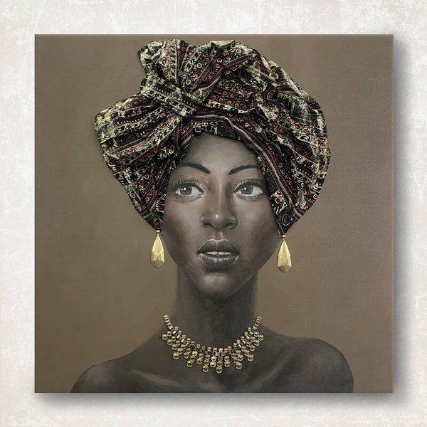 Golden woman - schilderij