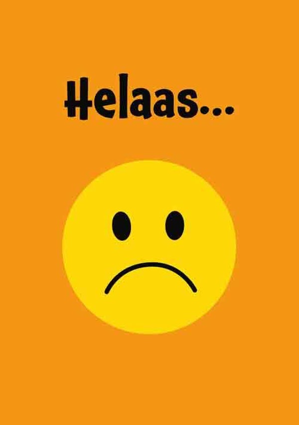 Helaas... - wenskaart niet geslaagd