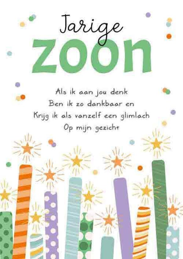 Jarige zoon - wenskaart Intense