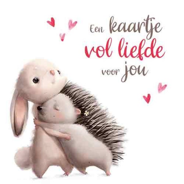 Kaartje vol liefde - wenskaart