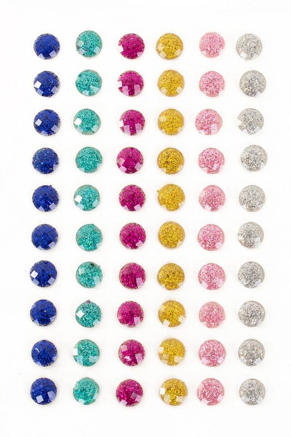Body jewels - rondje glitter multicolor