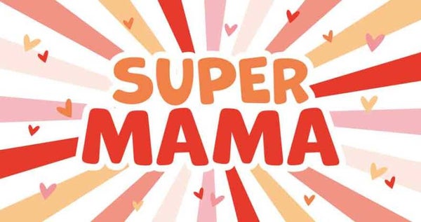 Supermama  - wenskaart moederdag