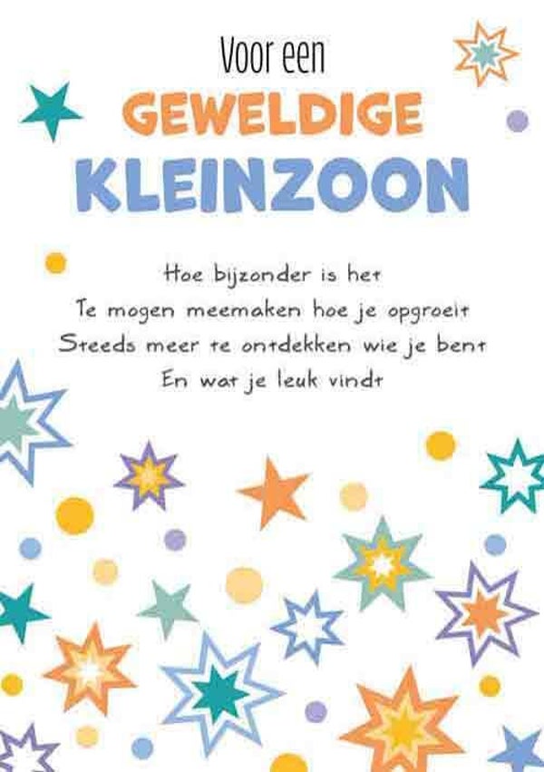 Voor mijn kleinzoon - wenskaart Intense